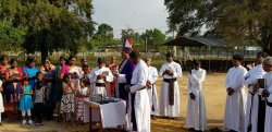 Laying of the foundation stone for new church at Tharmapuram